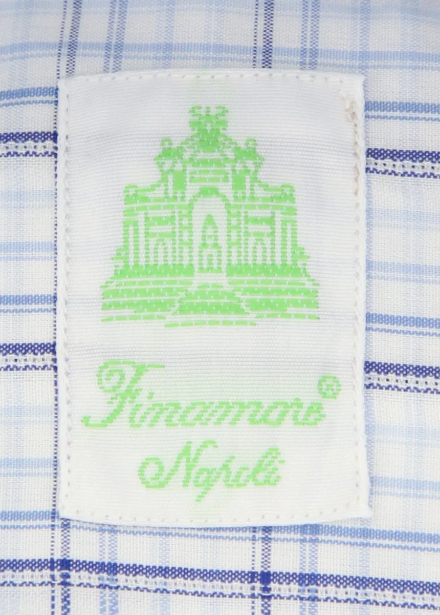 Finamore Napoli Blue Shirt - Extra Slim