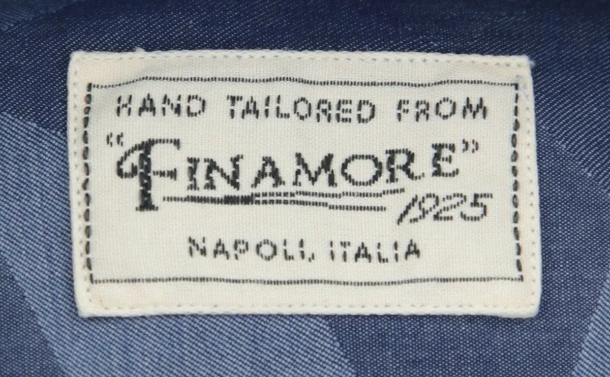 Finamore Napoli Blue Shirt - Extra Slim