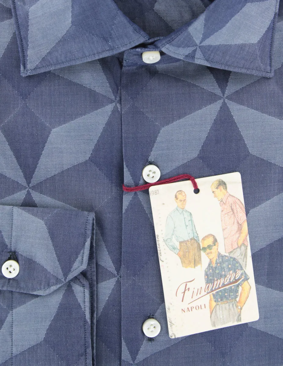 Finamore Napoli Blue Shirt - Extra Slim