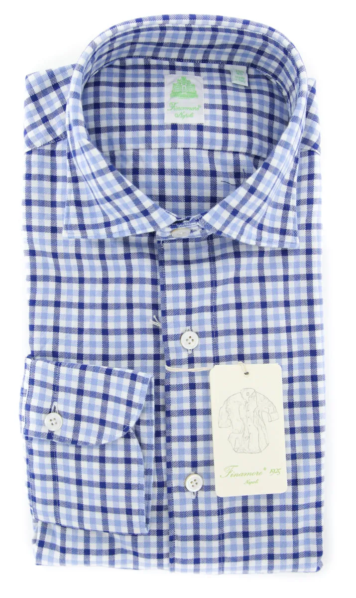 Finamore Napoli Blue Shirt - Extra Slim