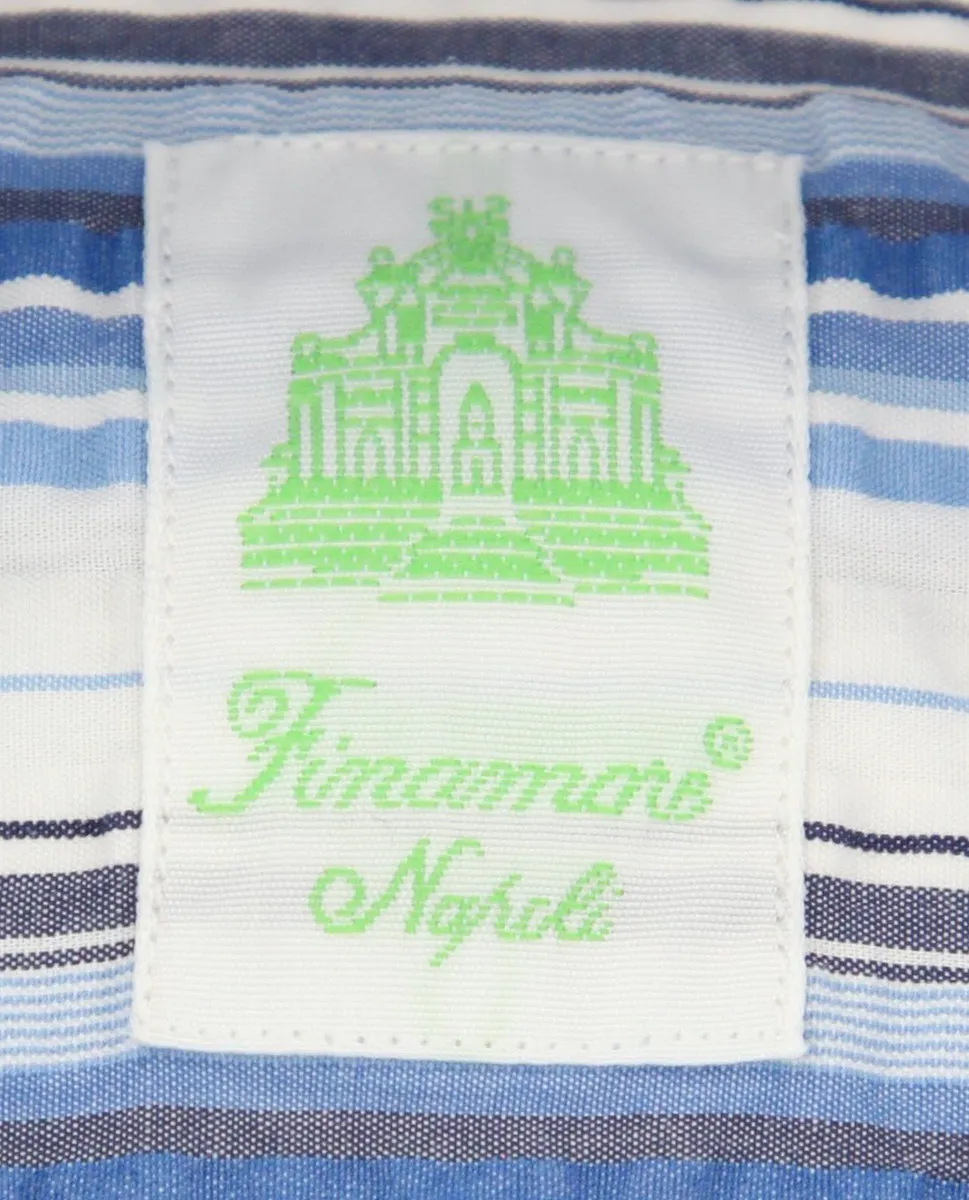 Finamore Napoli Blue Shirt - Extra Slim