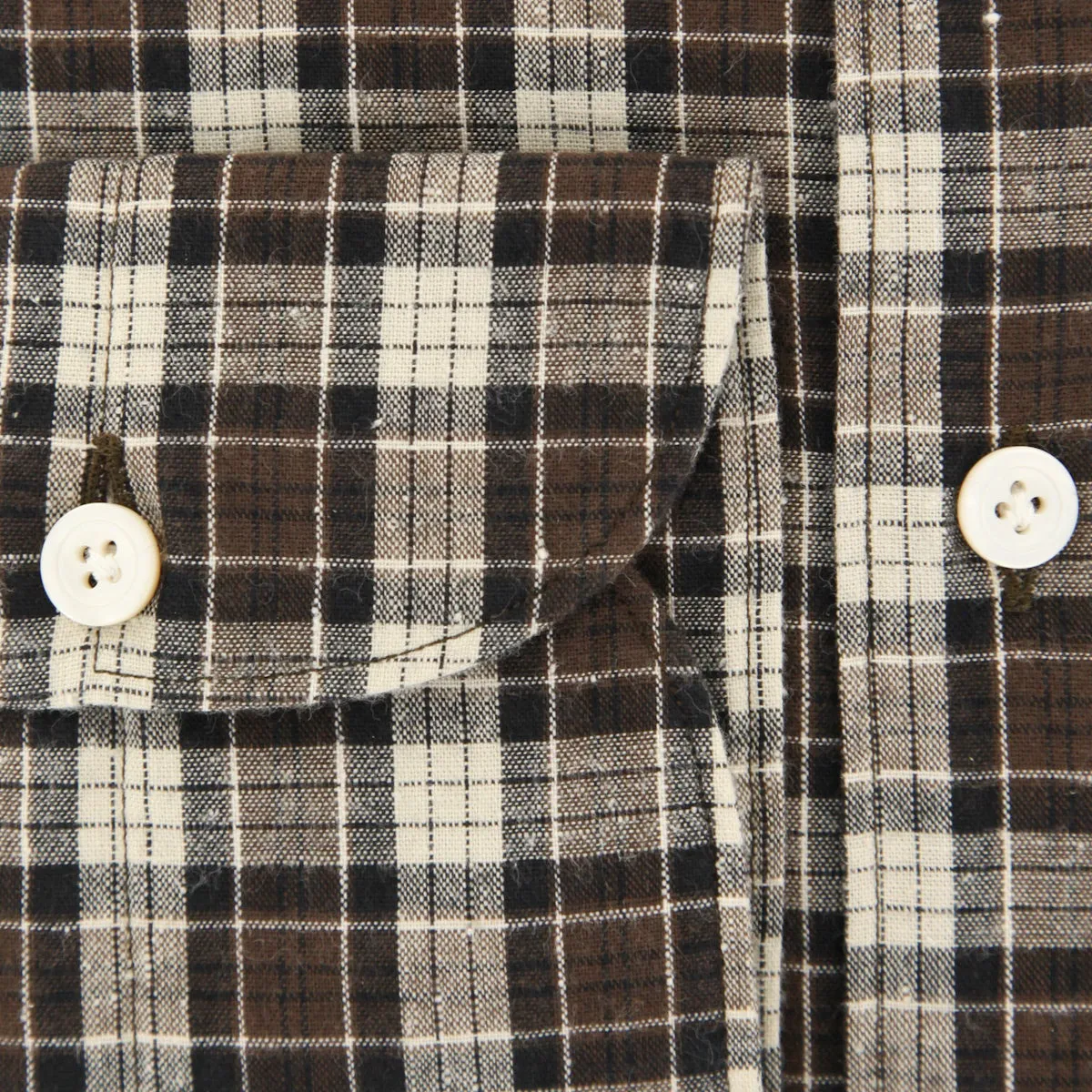 Finamore Napoli Brown Shirt - Extra Slim