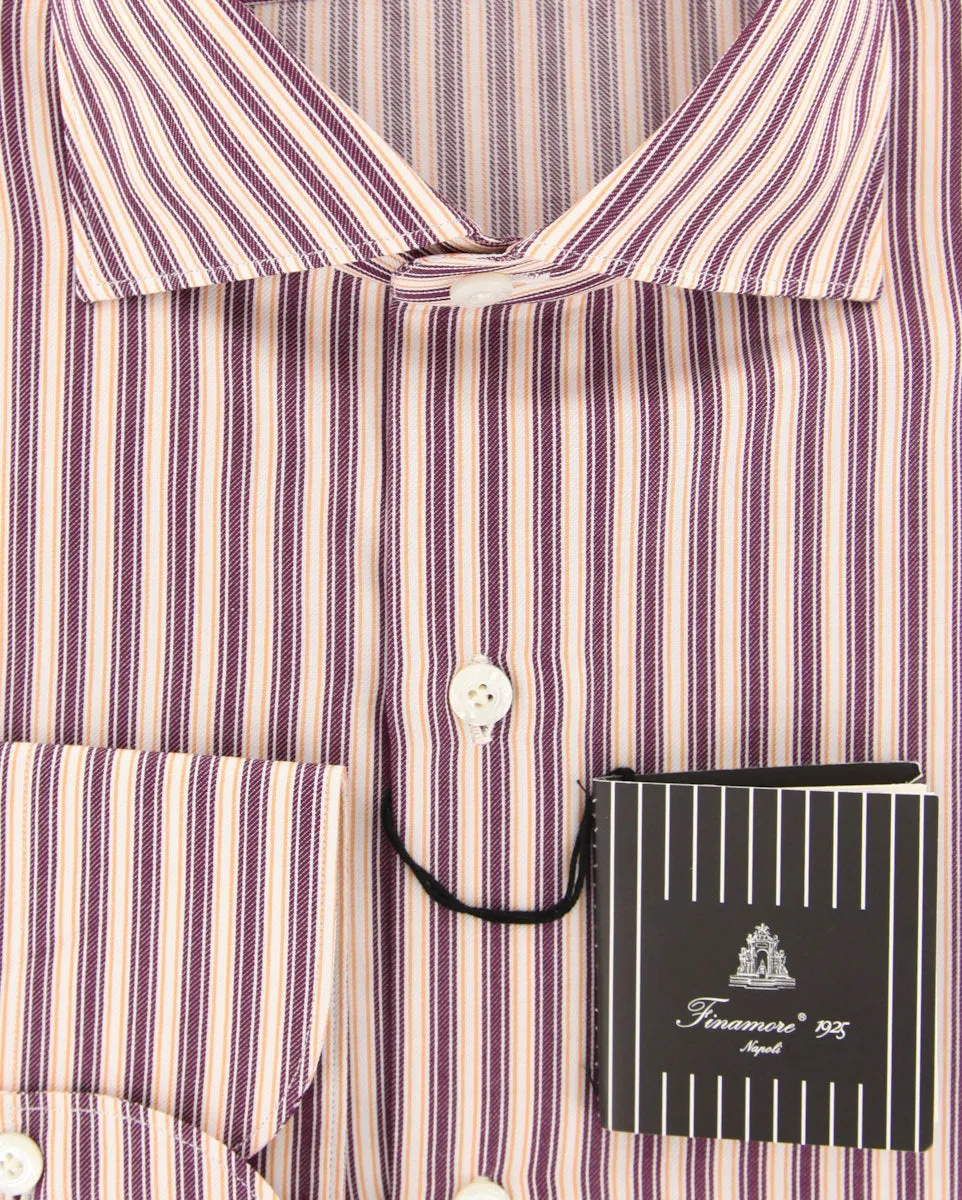Finamore Napoli Brown Shirt - Extra Slim