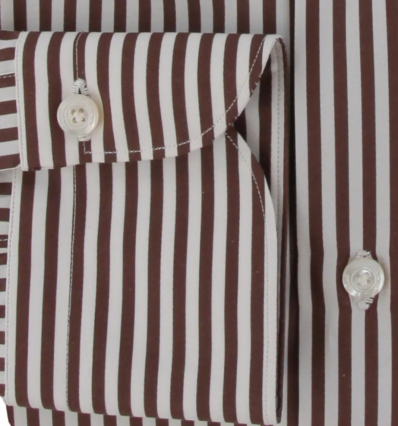 Finamore Napoli Brown Shirt - Slim