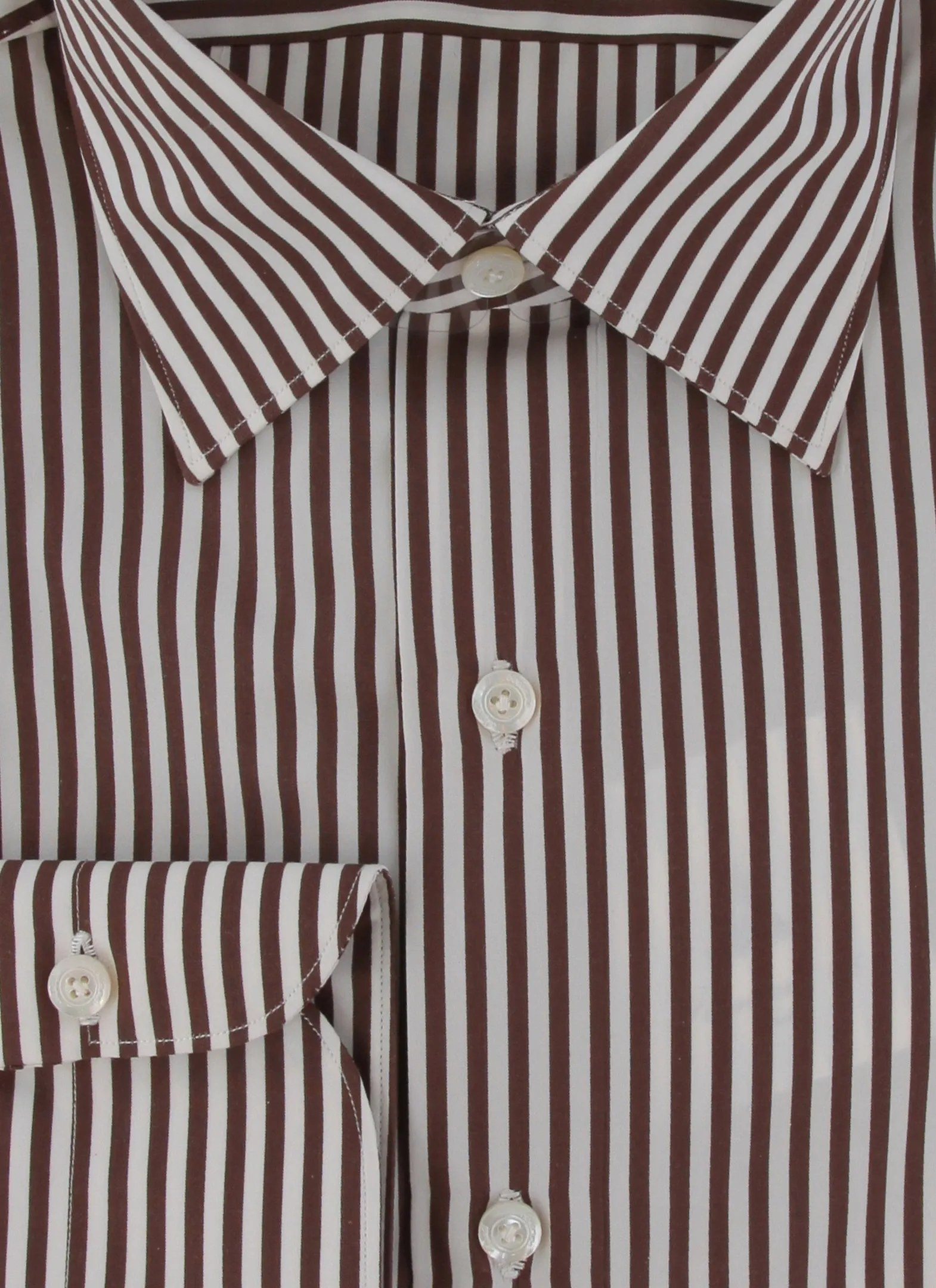 Finamore Napoli Brown Shirt - Slim