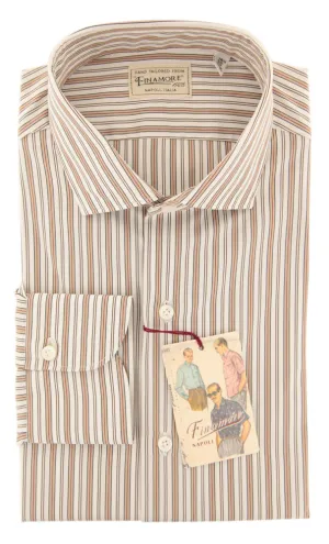 Finamore Napoli Caramel Brown Shirt - Extra Slim