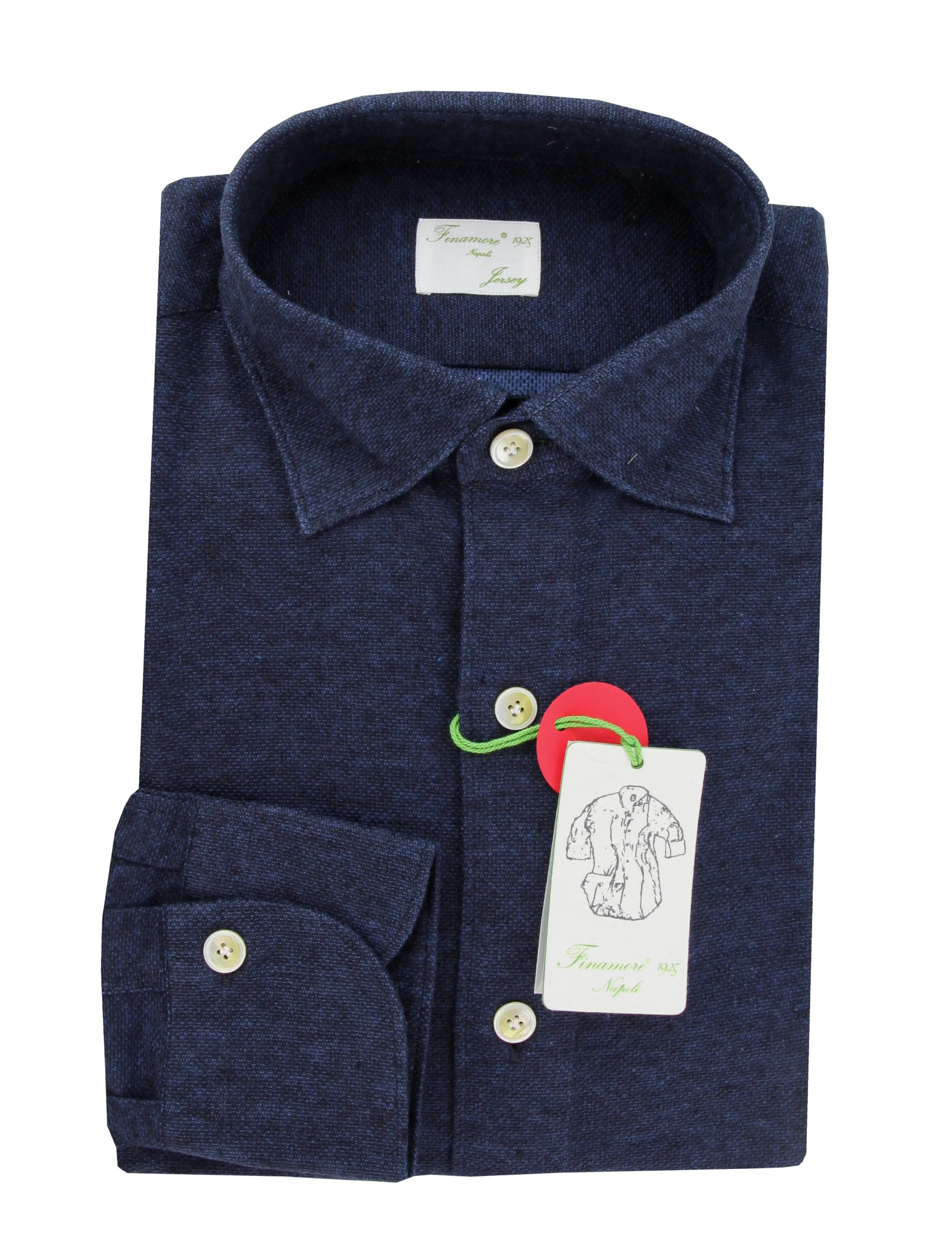 Finamore Napoli Dark Blue Shirt - Extra Slim