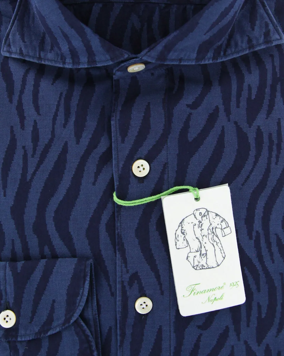 Finamore Napoli Dark Blue Shirt - Extra Slim