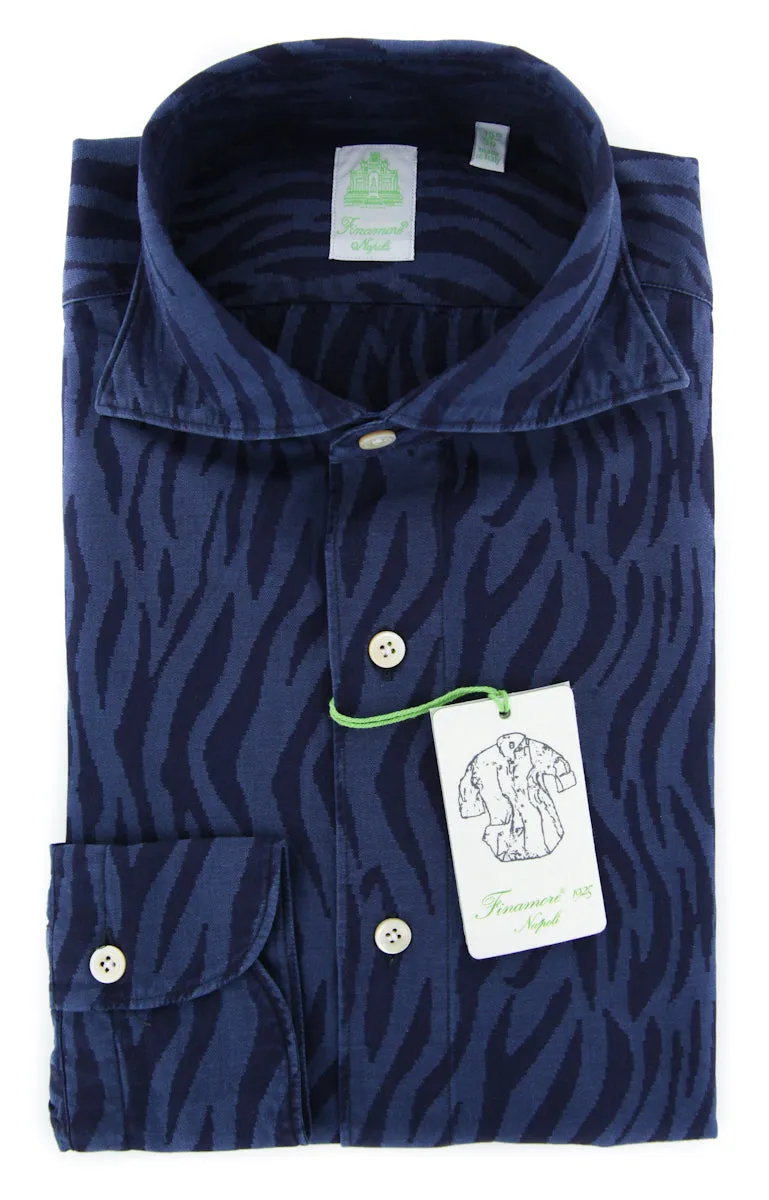 Finamore Napoli Dark Blue Shirt - Extra Slim