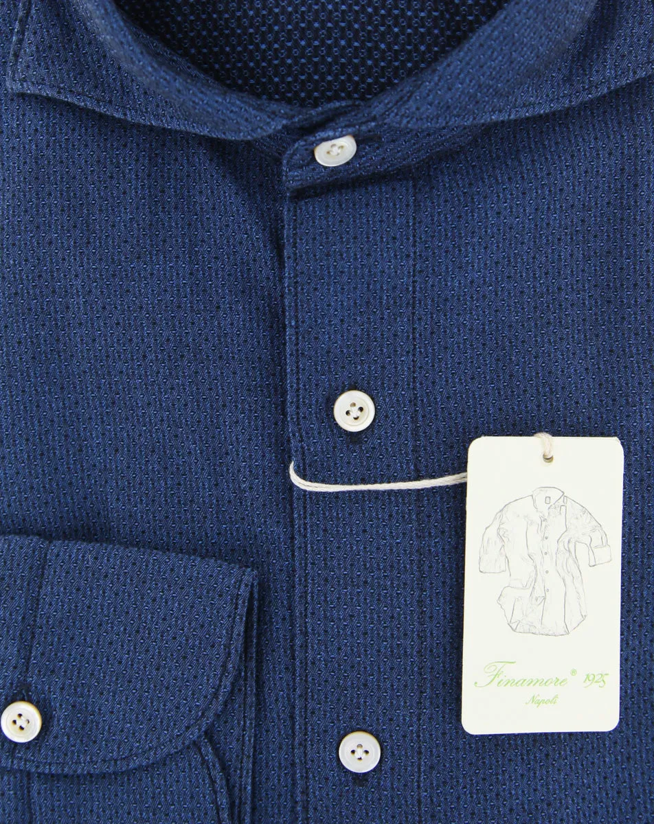 Finamore Napoli Dark Blue Shirt - Extra Slim