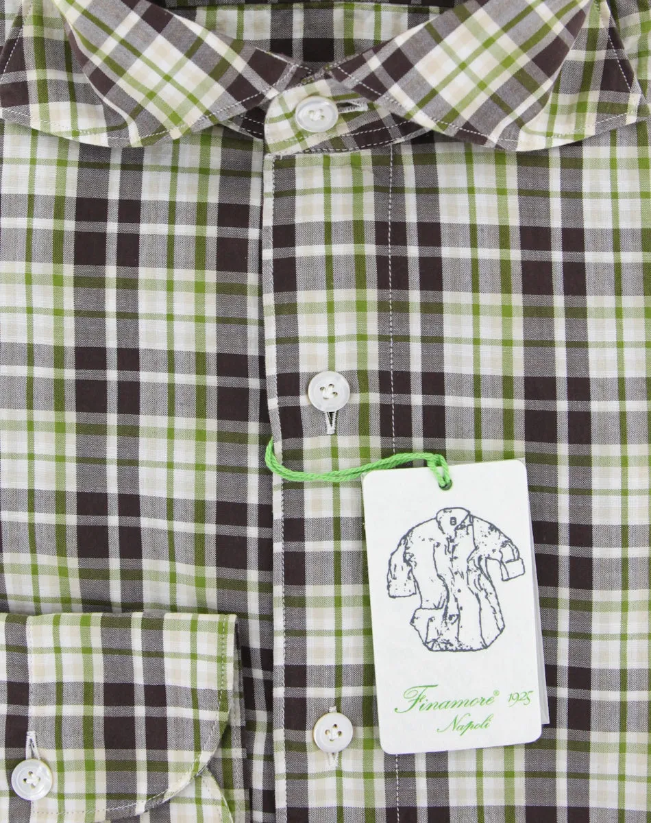 Finamore Napoli Dark Brown Shirt - Extra Slim