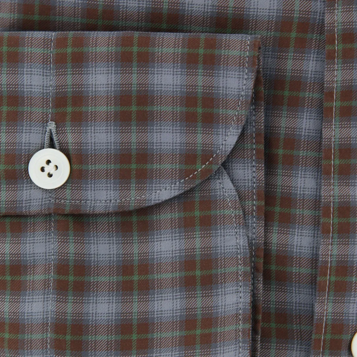 Finamore Napoli Dark Brown Shirt - Extra Slim