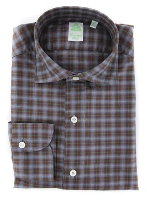 Finamore Napoli Dark Brown Shirt - Extra Slim