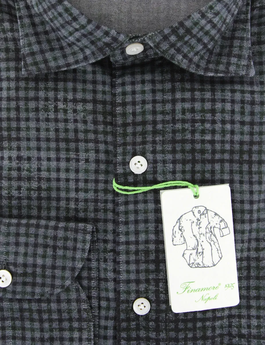 Finamore Napoli Dark Green Shirt - Extra Slim