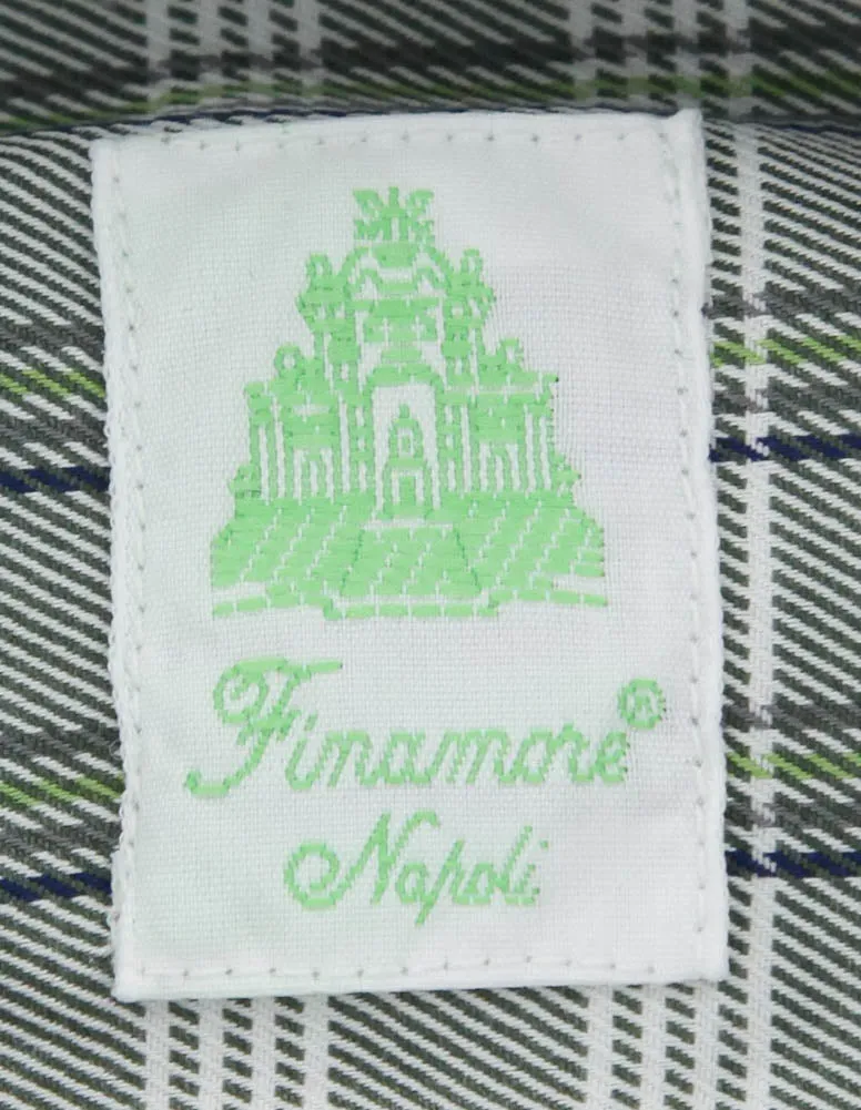 Finamore Napoli Gray Shirt - Extra Slim - 15.5 US / 39 EU