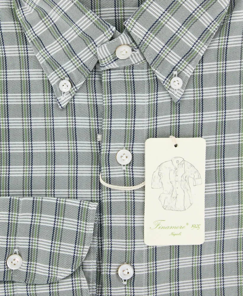 Finamore Napoli Gray Shirt - Extra Slim - 15.5 US / 39 EU