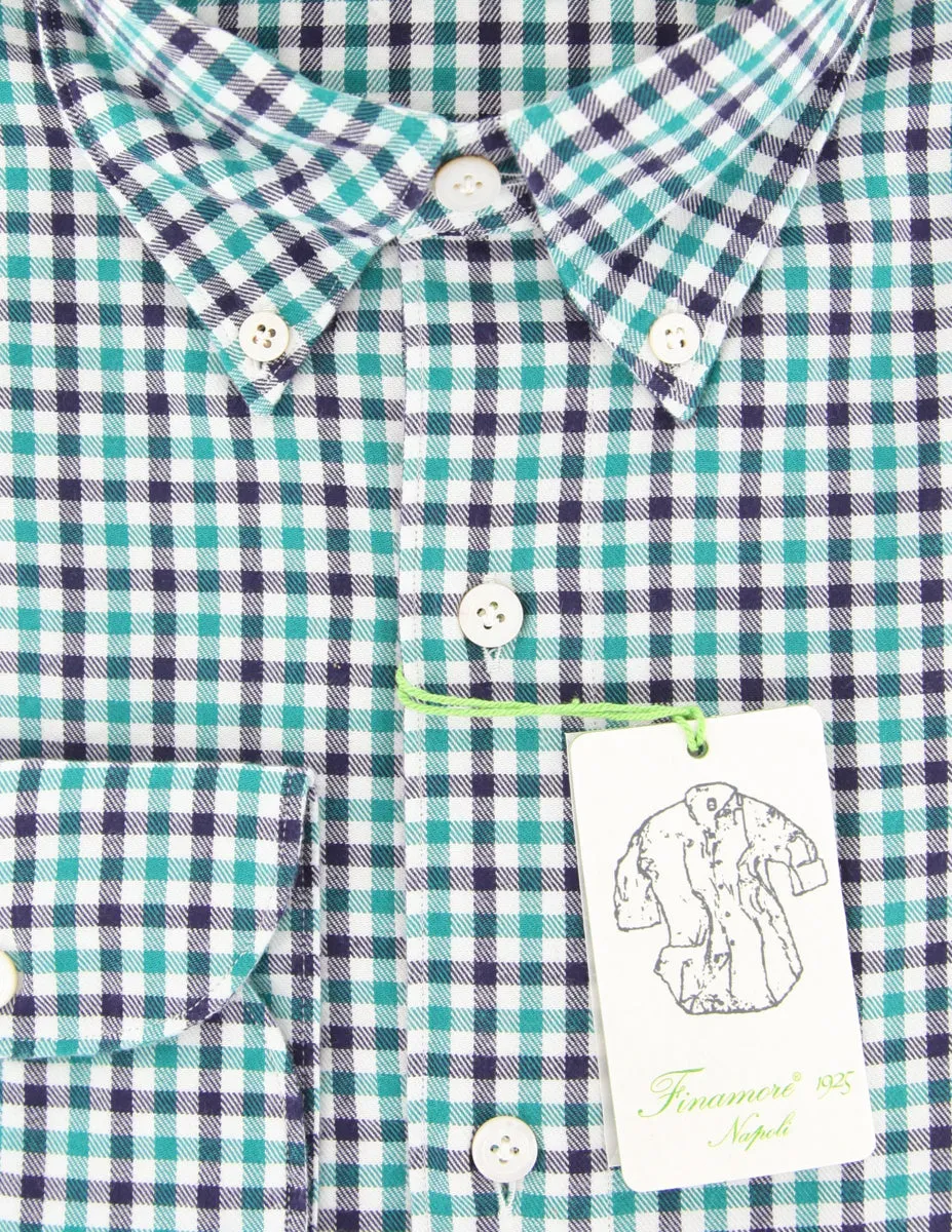 Finamore Napoli Green Shirt - Extra Slim