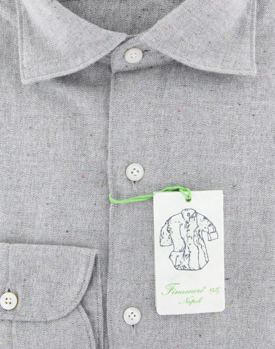 Finamore Napoli Light Gray Shirt - Extra Slim