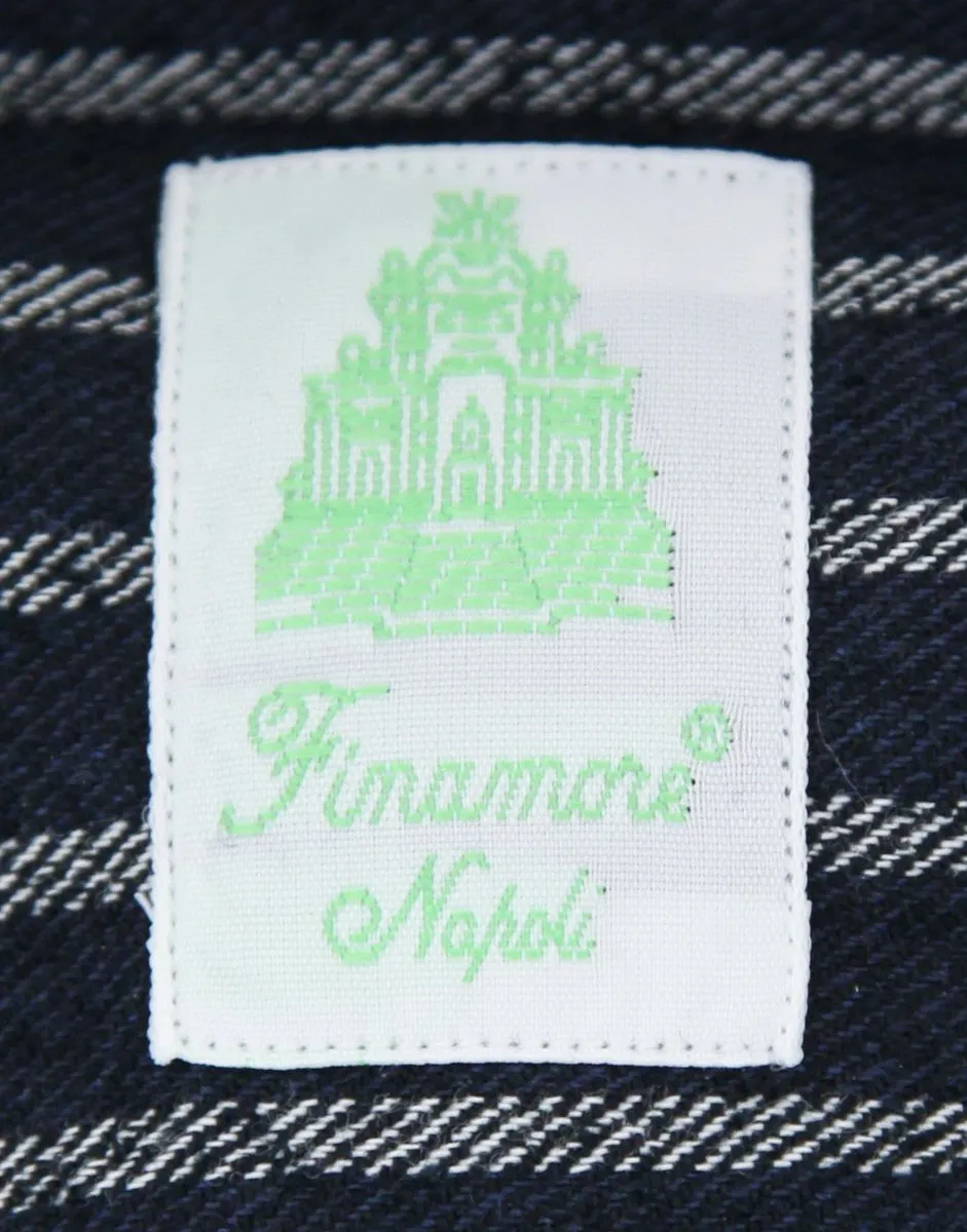 Finamore Napoli Midnight Navy Blue Shirt - Extra Slim