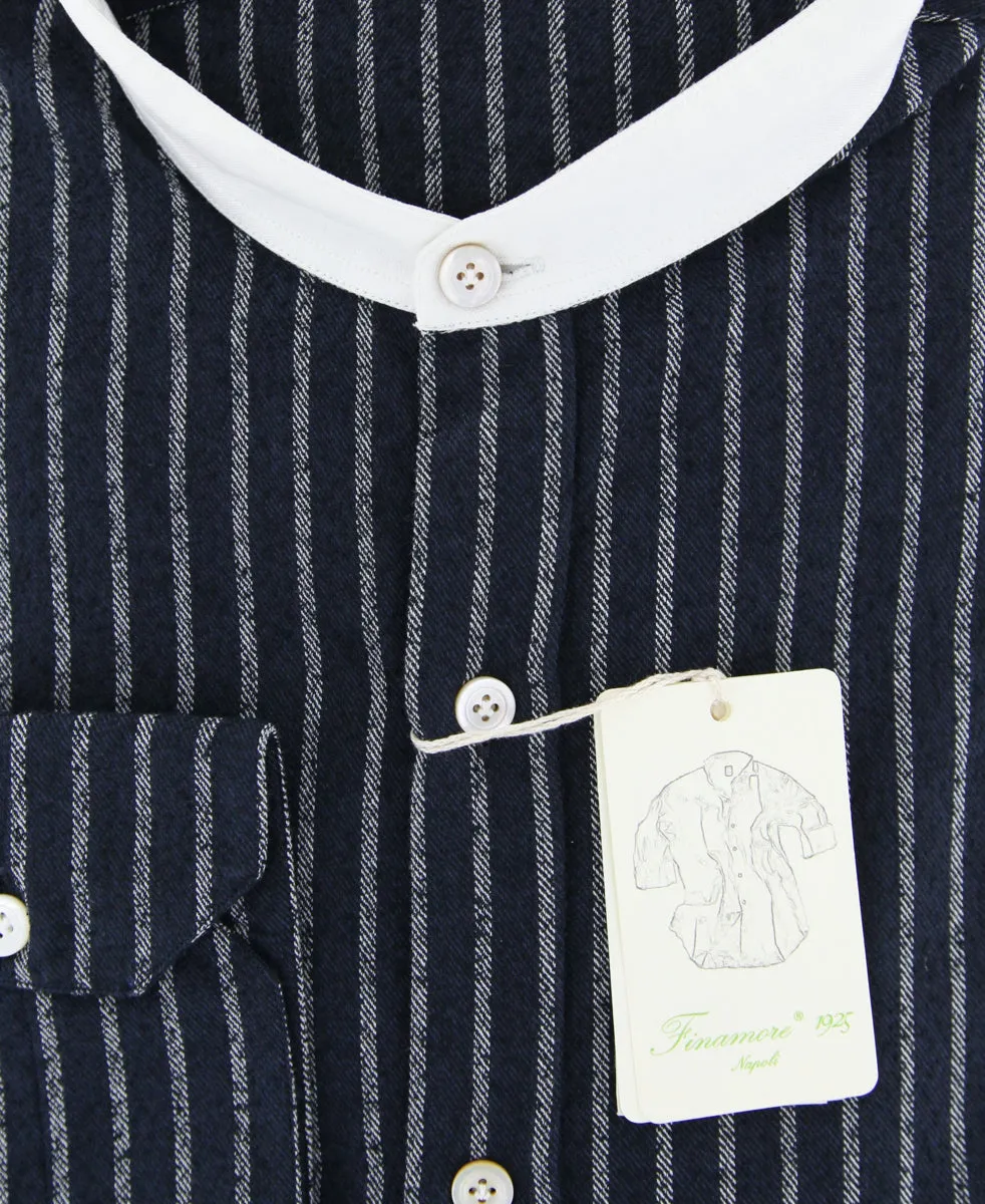 Finamore Napoli Midnight Navy Blue Shirt - Extra Slim