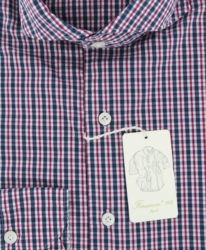 Finamore Napoli Navy Blue Shirt - Extra Slim - M US / M EU