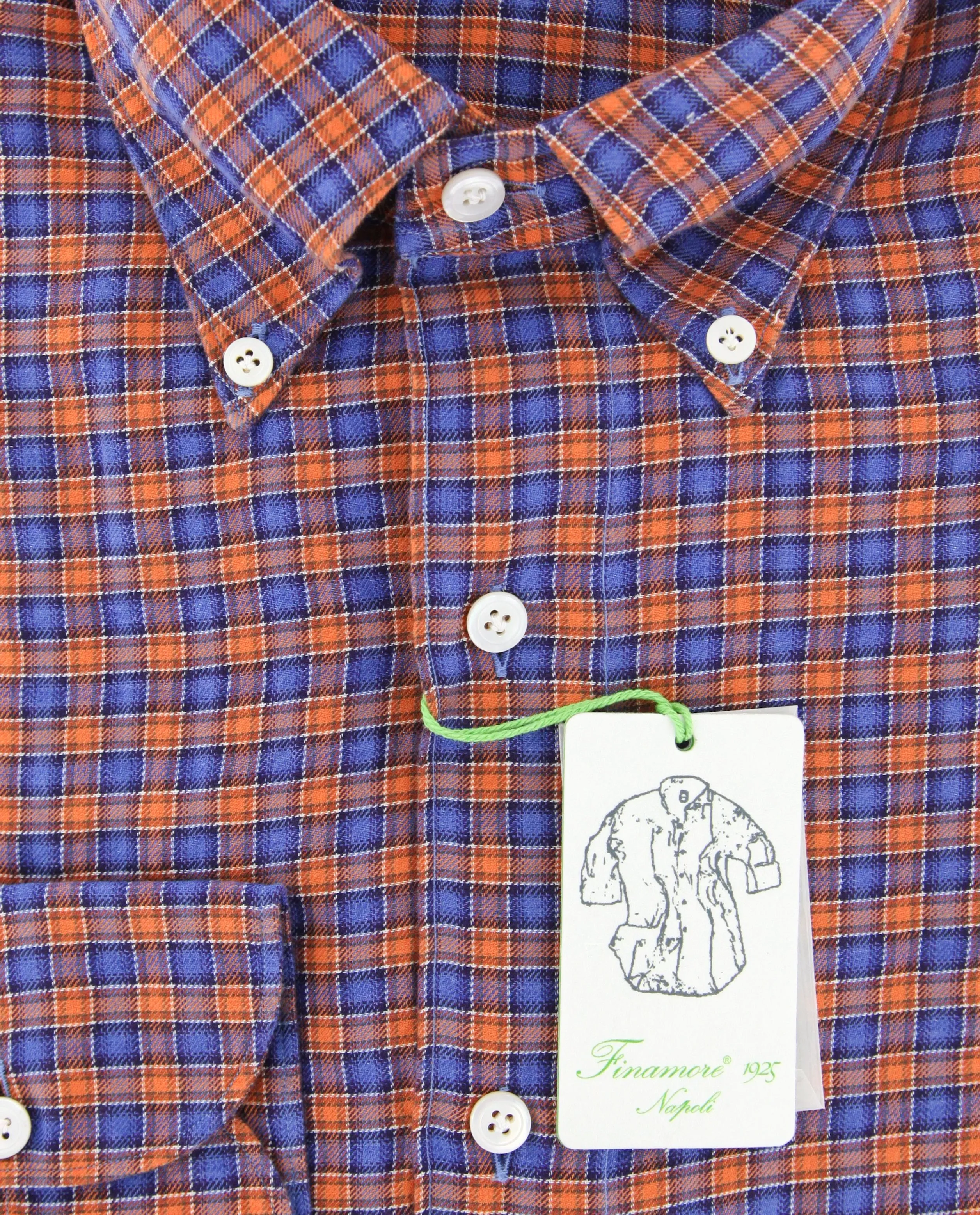 Finamore Napoli Orange Shirt - Extra Slim