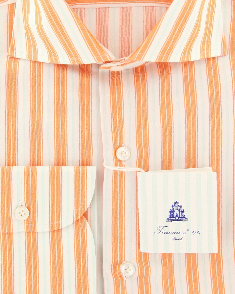 Finamore Napoli Orange Shirt - Slim