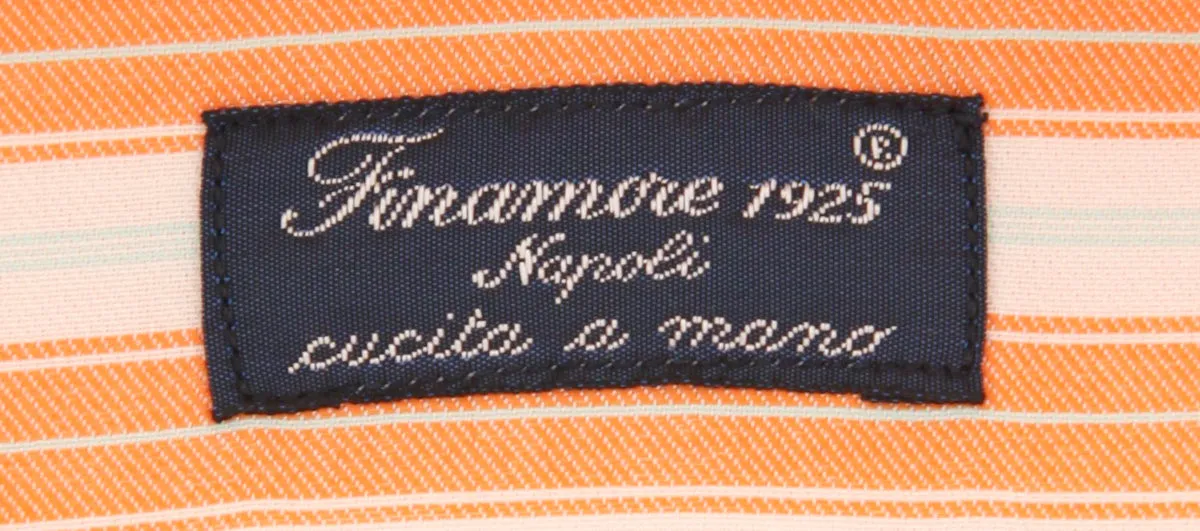 Finamore Napoli Orange Shirt - Slim