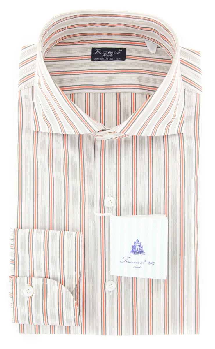 Finamore Napoli Orange Shirt - Slim
