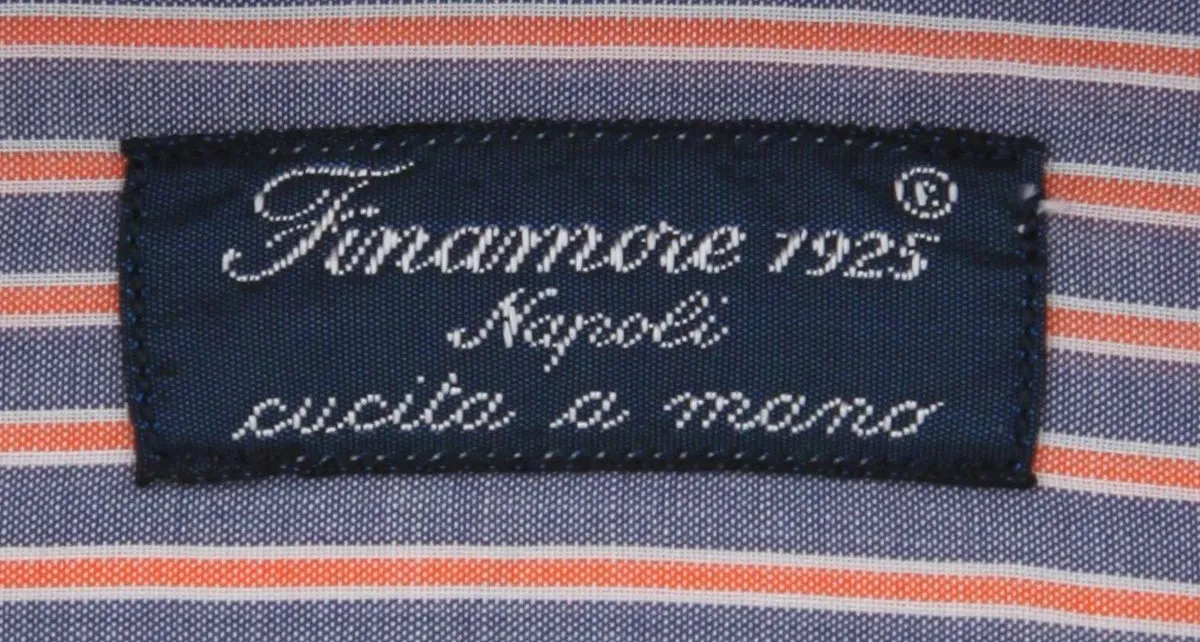 Finamore Napoli Orange Shirt - Slim