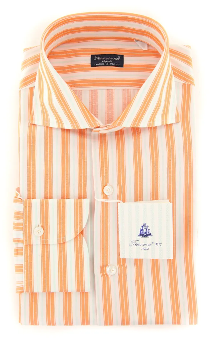 Finamore Napoli Orange Shirt - Slim