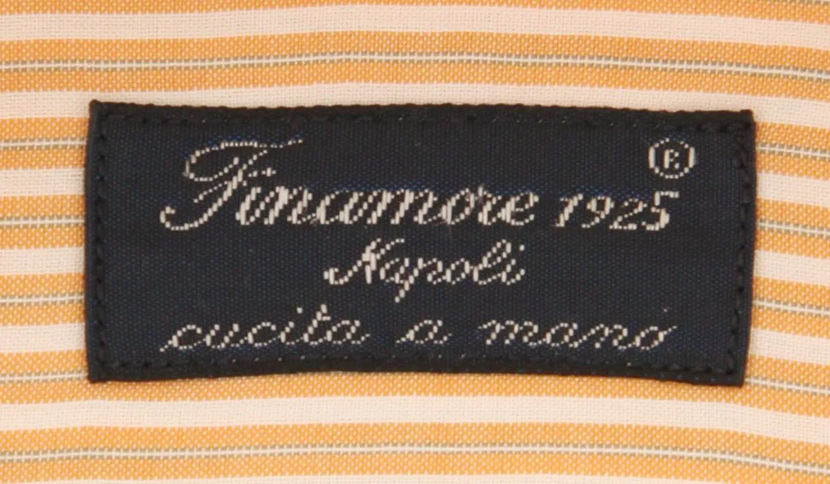 Finamore Napoli Orange Shirt - Slim