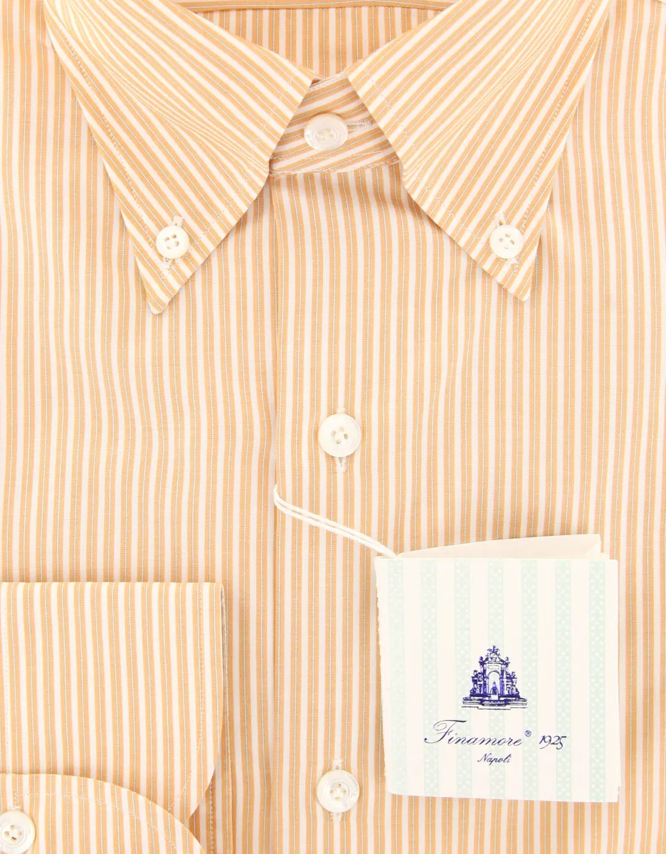 Finamore Napoli Orange Shirt - Slim