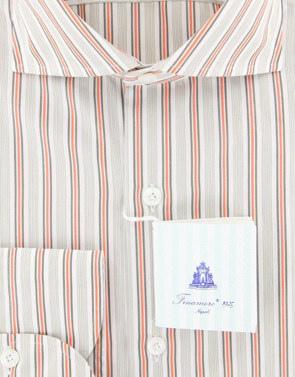 Finamore Napoli Orange Shirt - Slim