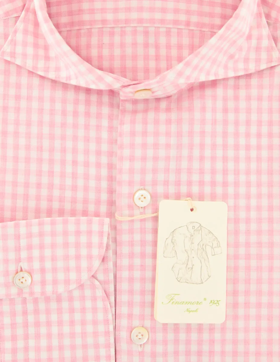 Finamore Napoli Pink Shirt - Extra Slim