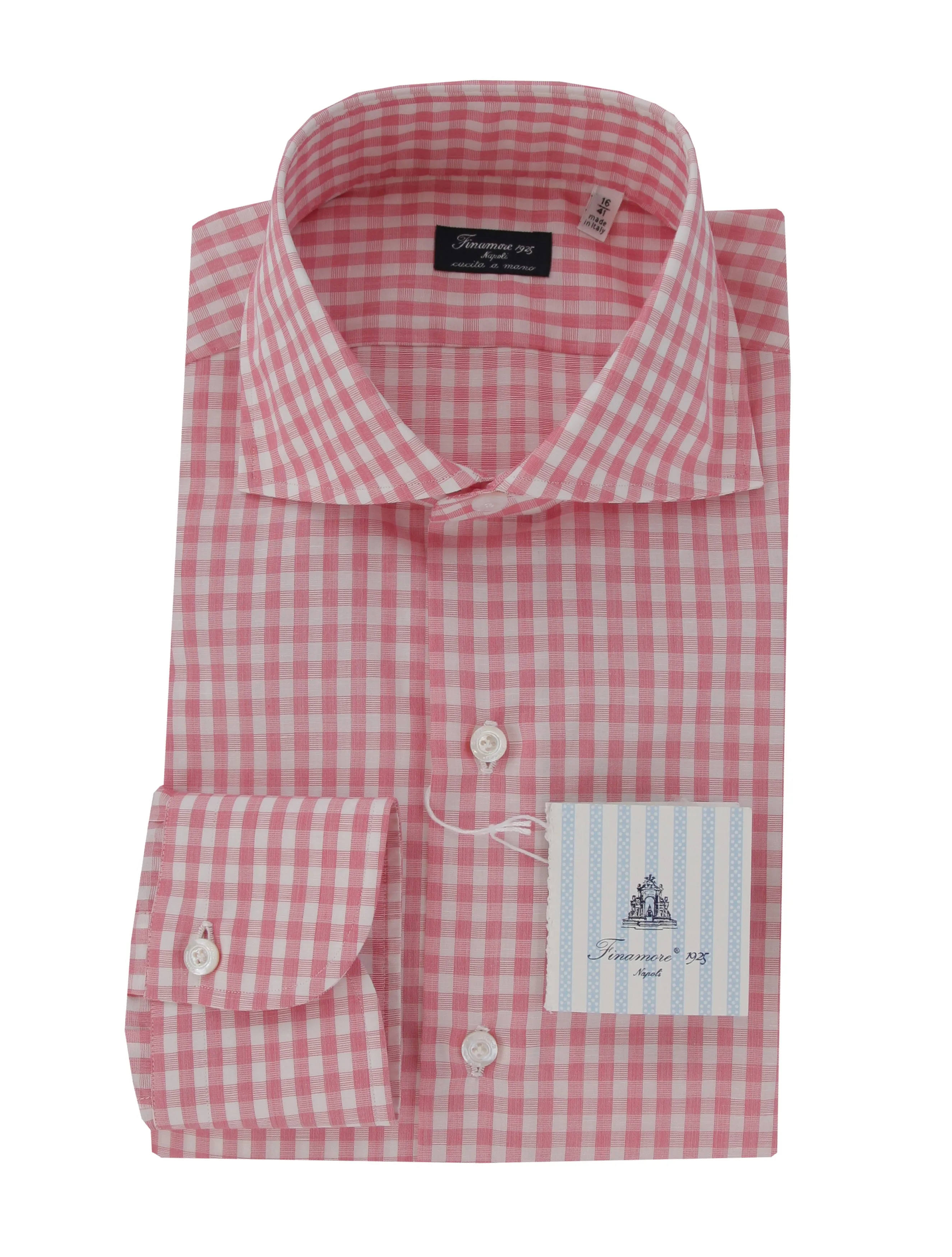 Finamore Napoli Pink Shirt - Slim