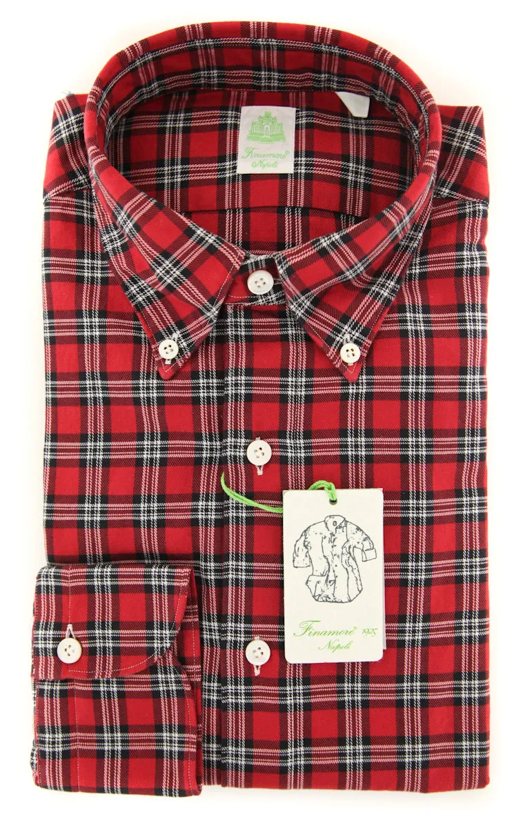 Finamore Napoli Red Shirt - Extra Slim