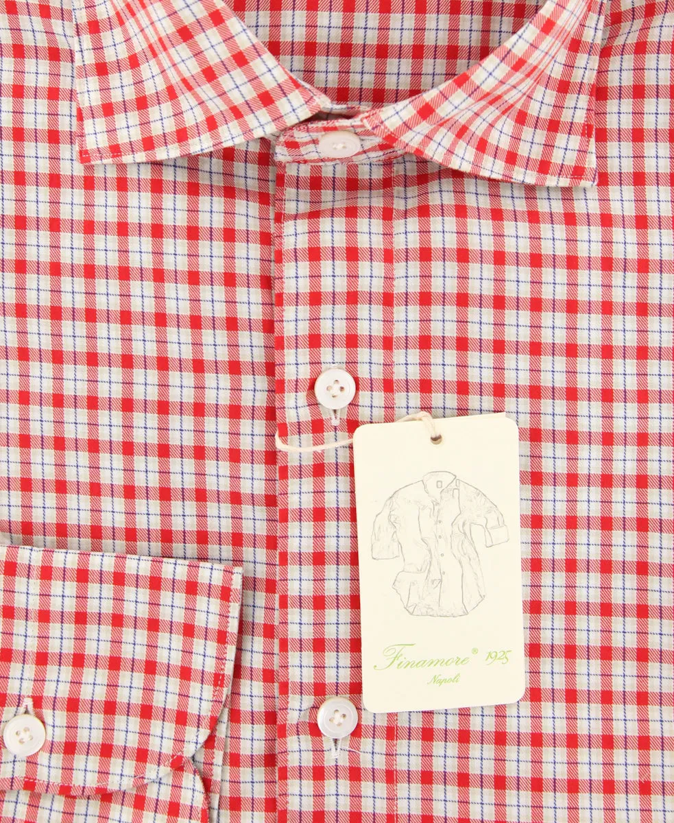 Finamore Napoli Red Shirt - Extra Slim