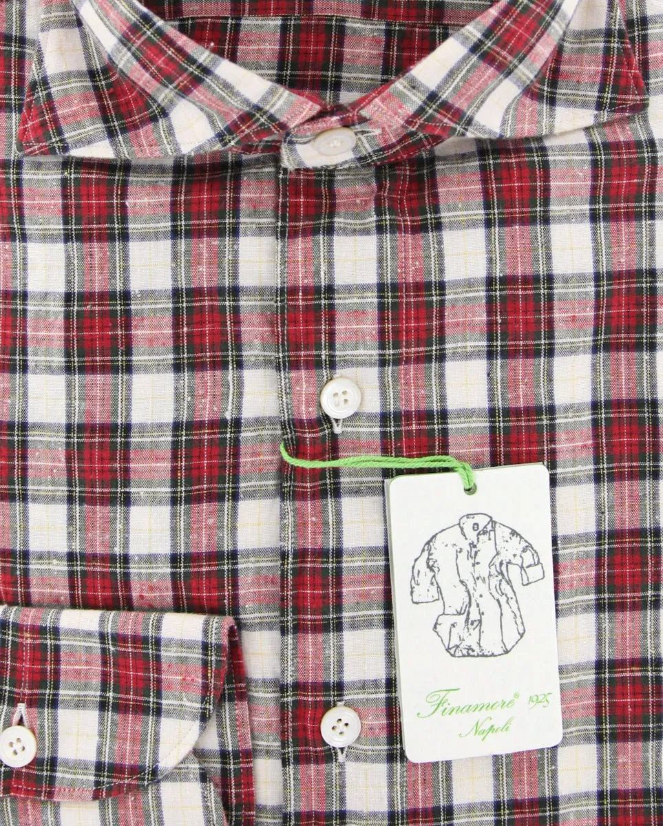 Finamore Napoli Red Shirt - Extra Slim