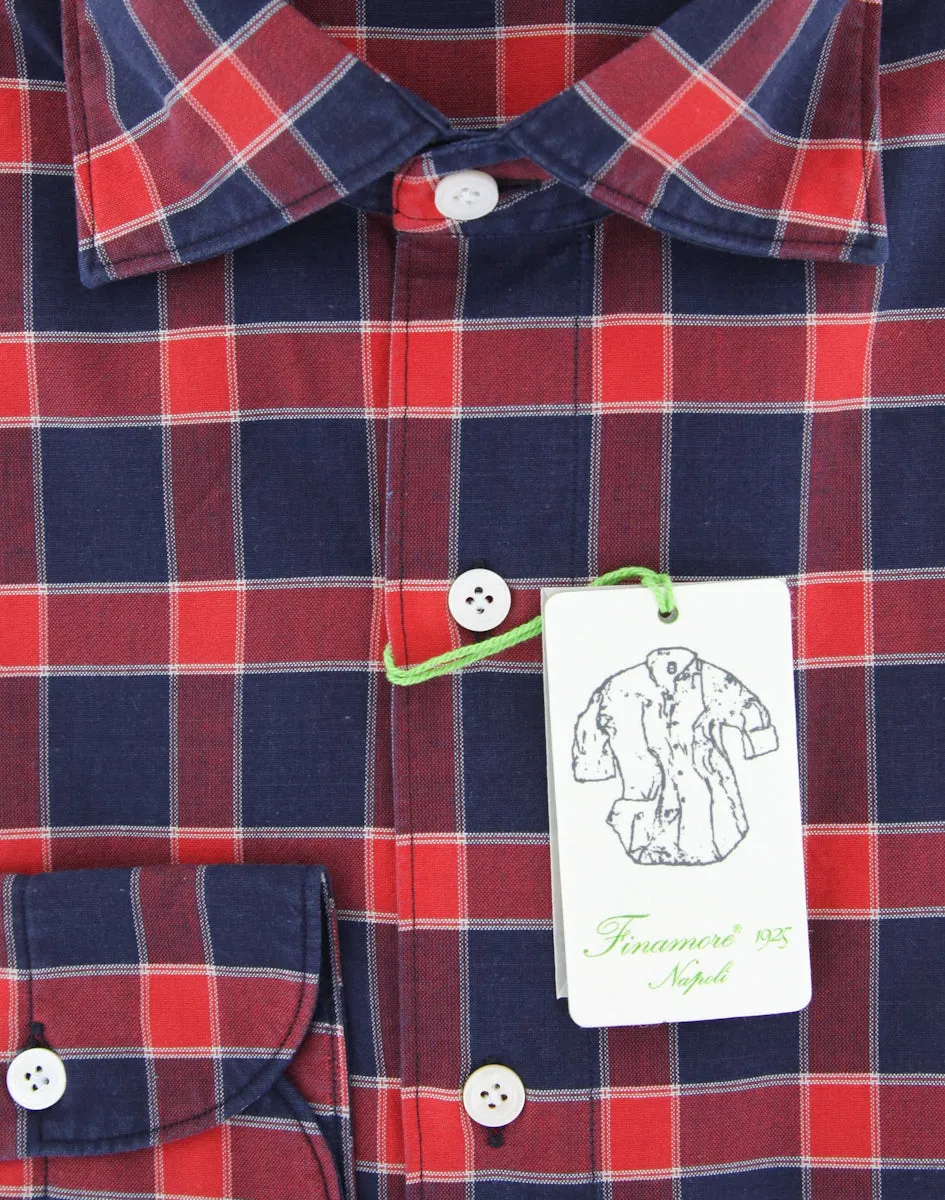 Finamore Napoli Red Shirt - Extra Slim