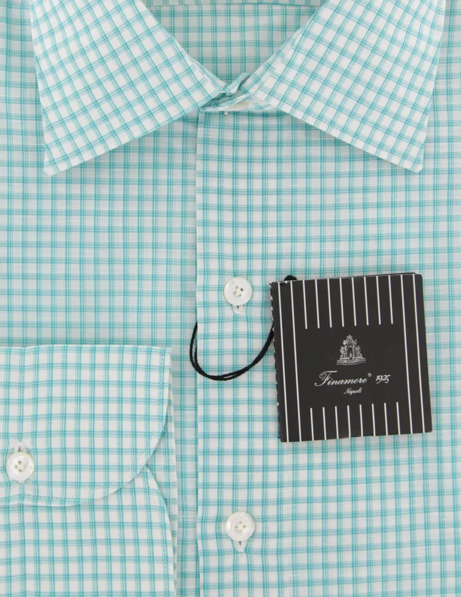 Finamore Napoli Turquoise Shirt - Extra Slim