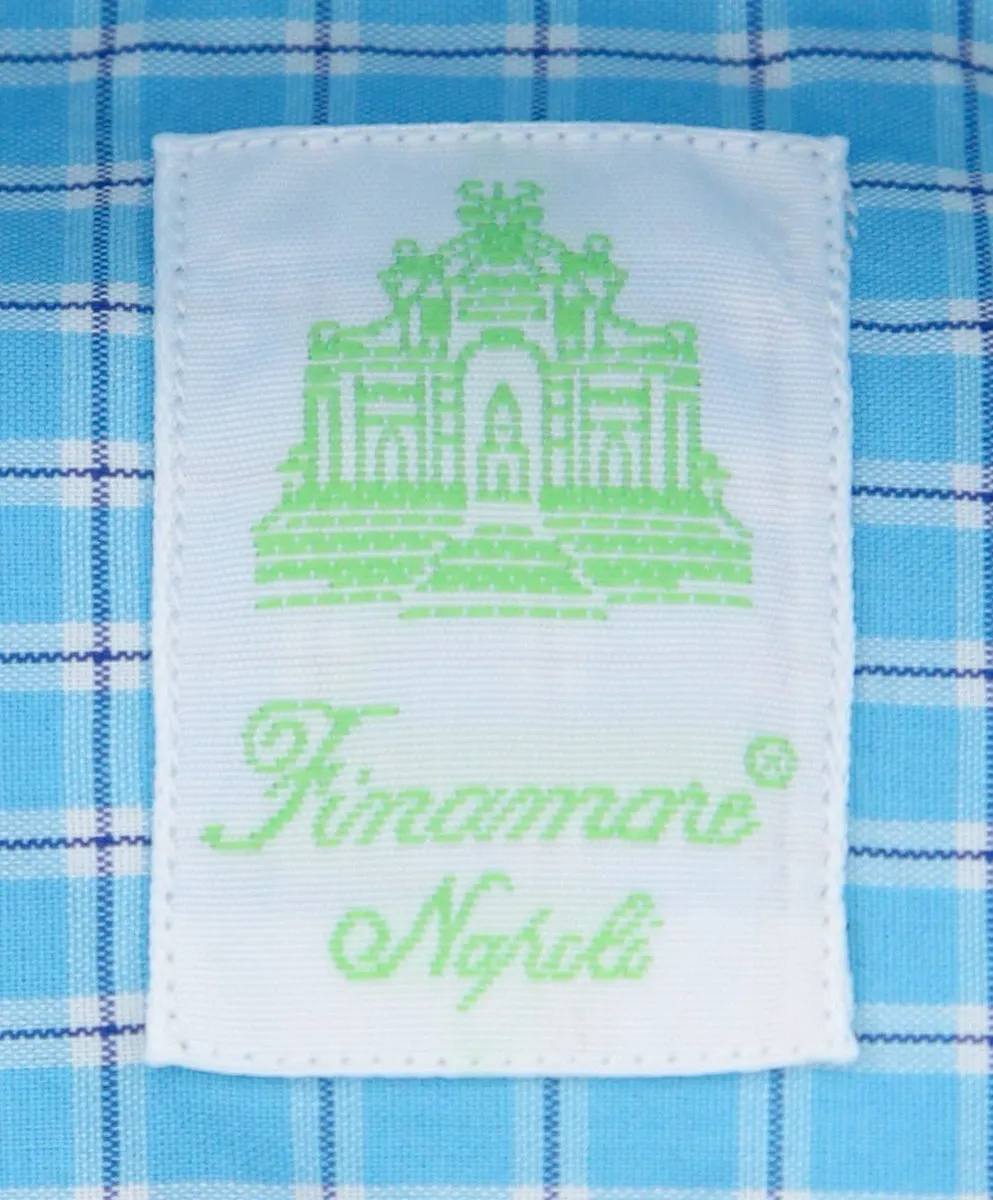 Finamore Napoli Turquoise Shirt - Extra Slim