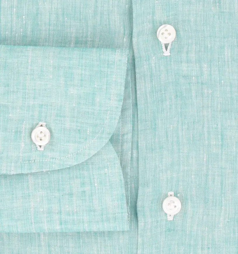 Fiori Di Lusso Green Shirt - Slim