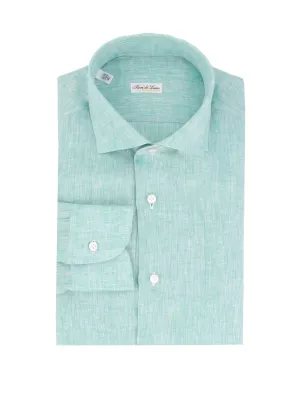 Fiori Di Lusso Green Shirt - Slim