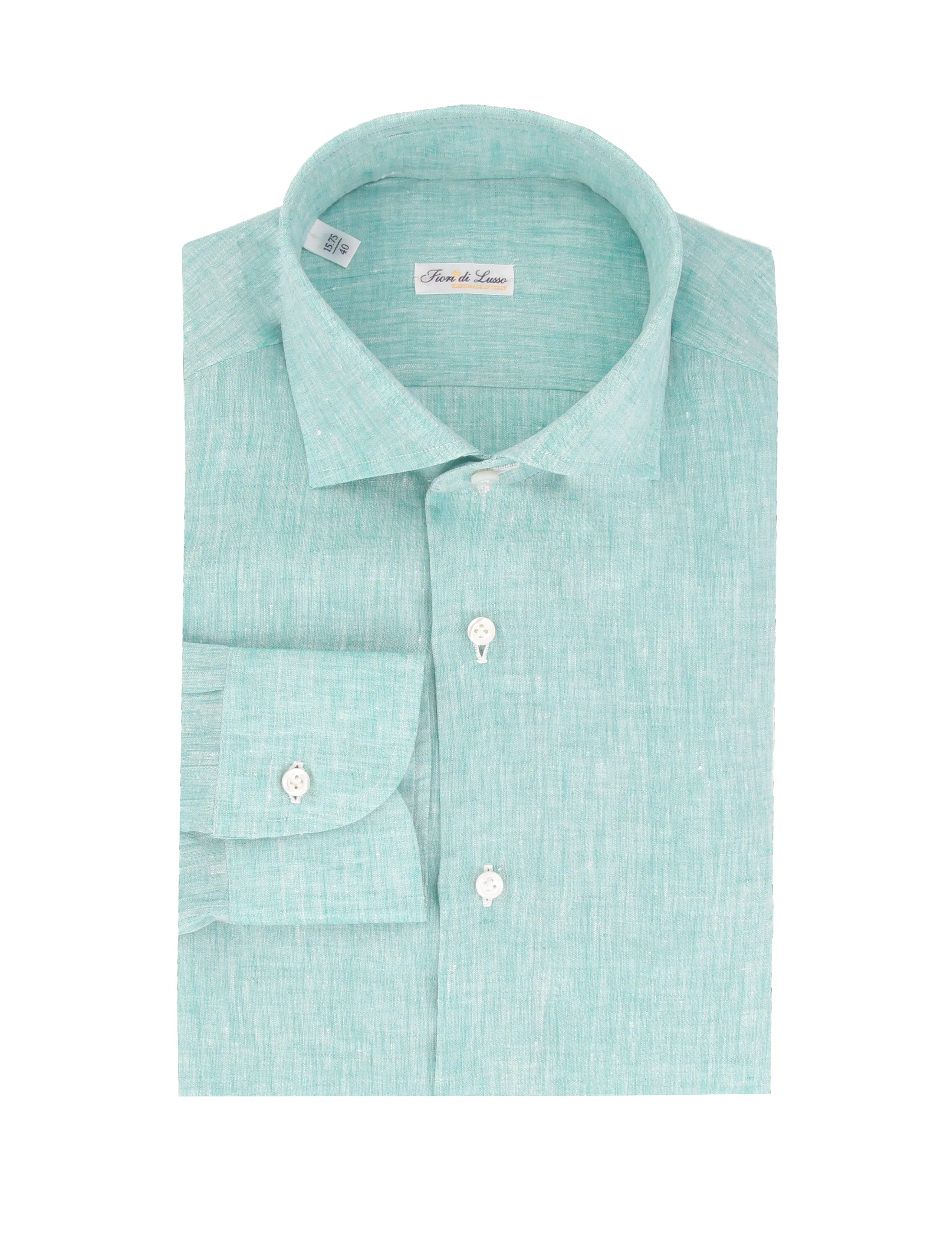Fiori Di Lusso Green Shirt - Slim