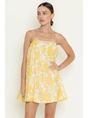 Floral Print Loose Fit Babydoll Mini Dress