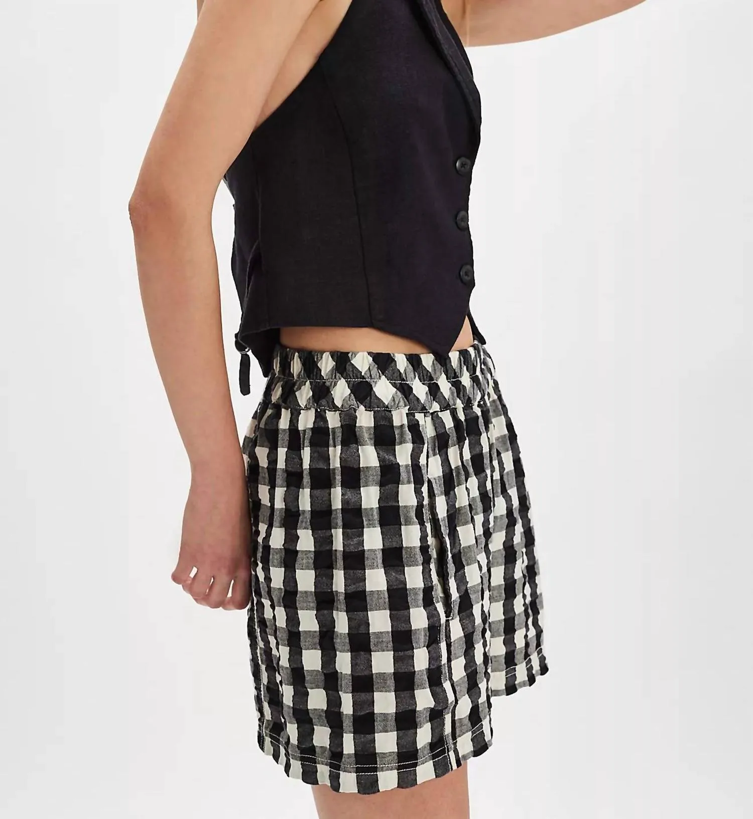 Free People - Seersucker Pull-On Shorts
