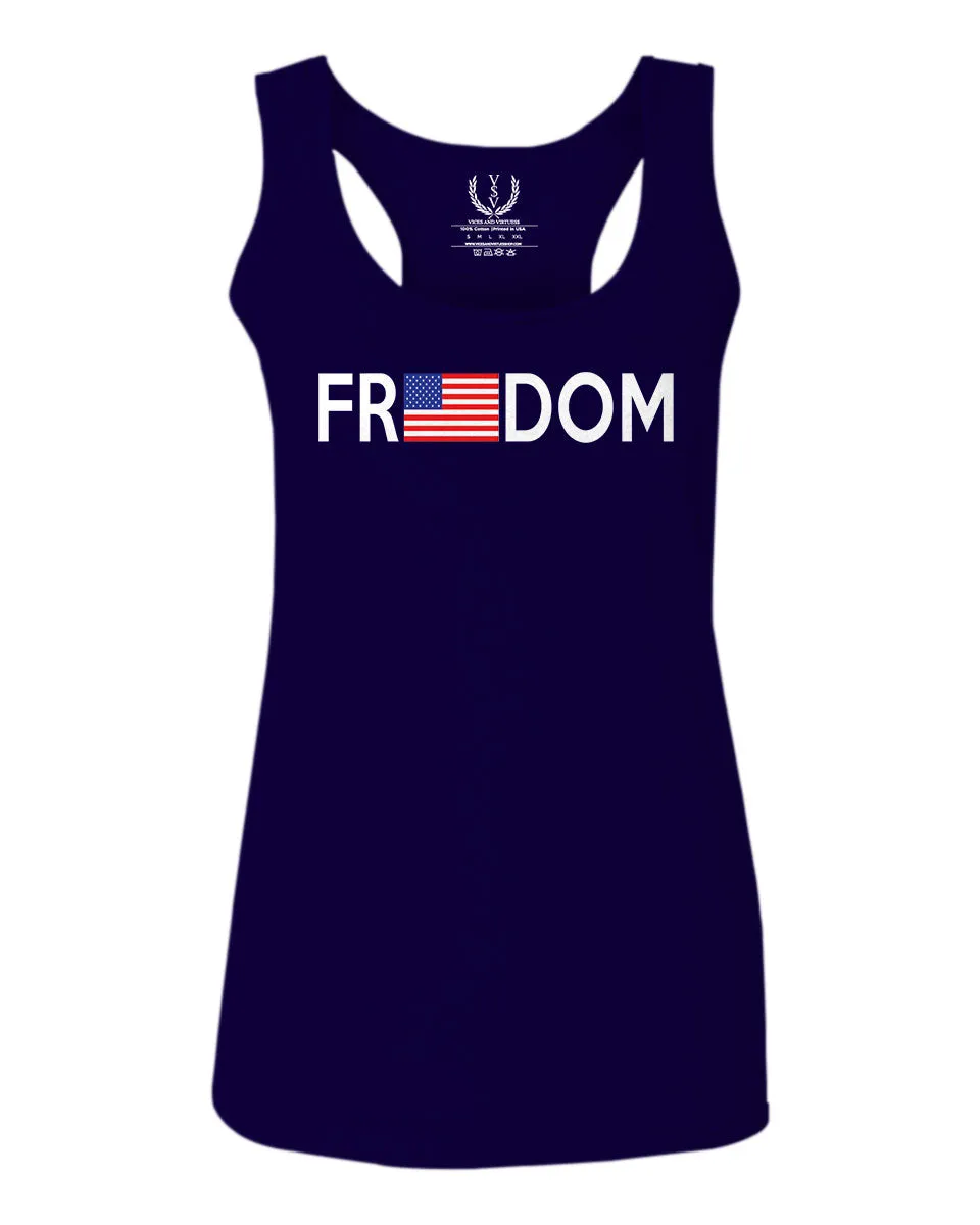 Freedom Grunt Proud American Flag Military Armour US USA  women's Tank Top sleeveless Racerback