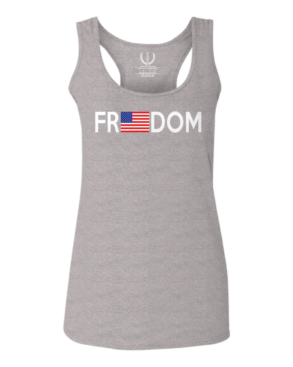 Freedom Grunt Proud American Flag Military Armour US USA  women's Tank Top sleeveless Racerback