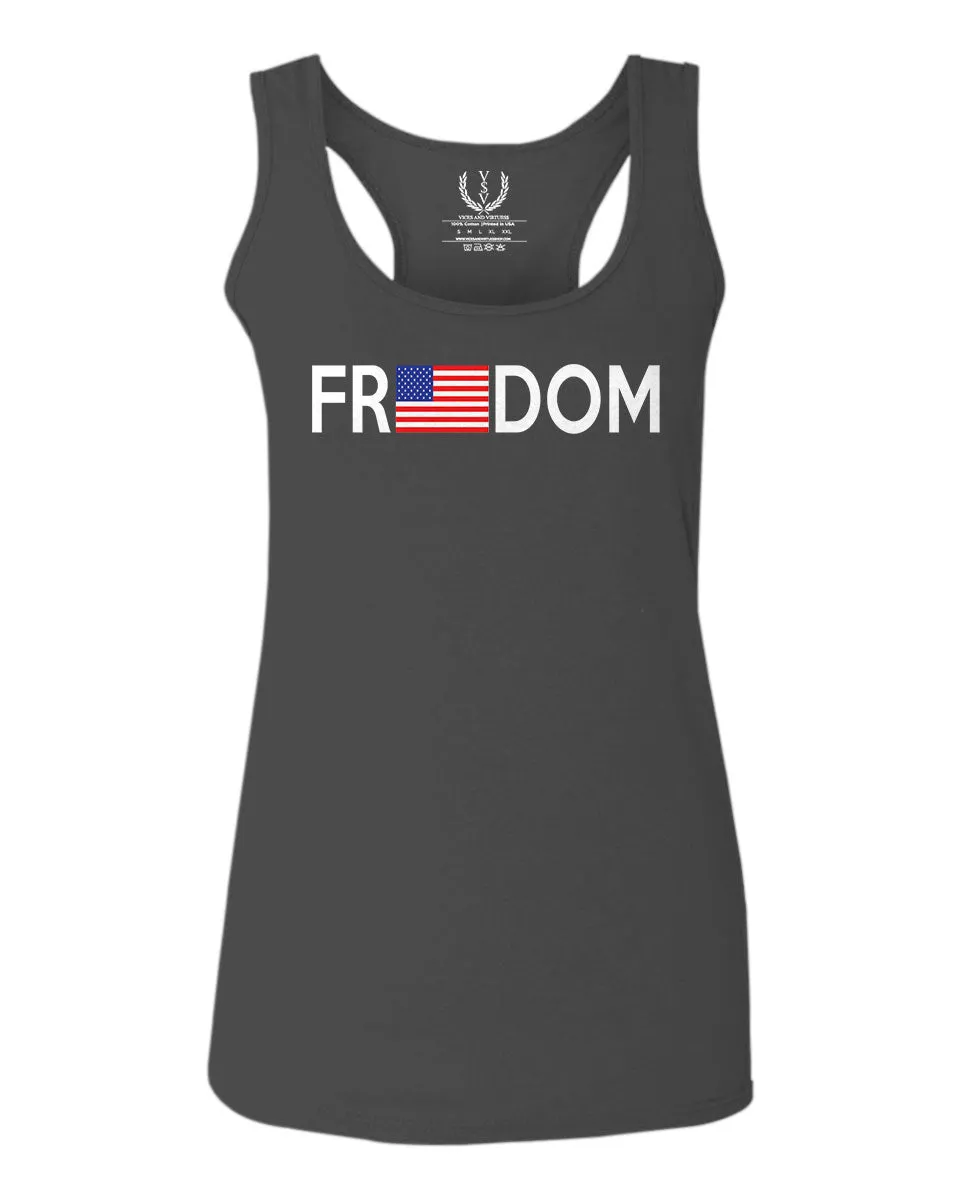 Freedom Grunt Proud American Flag Military Armour US USA  women's Tank Top sleeveless Racerback